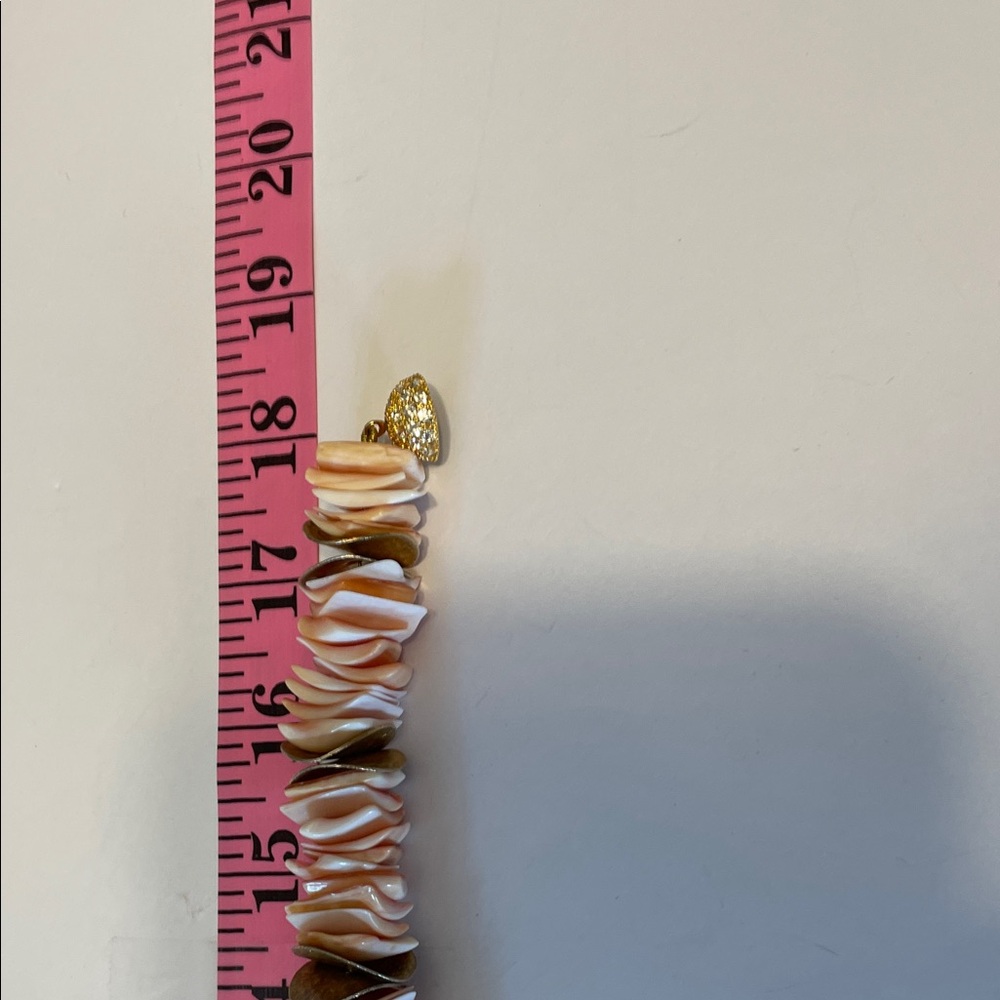 Statement Pink Polished Shell Necklace - image 5